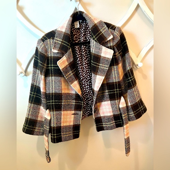 CAbi Jackets & Blazers - CAbi 3/4 sleeve brown, cream, pink and green jacket size 16